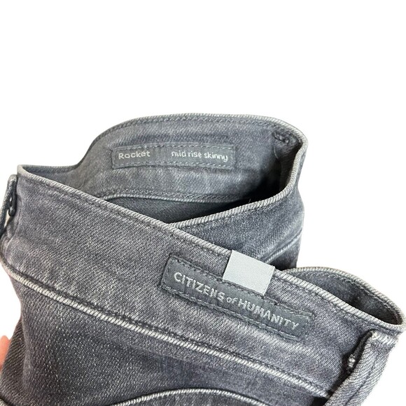 Citizens of Humanity Rocket Skinny Jeans Women’s Size 25 Faded Black Stretch - Picture 9 of 12